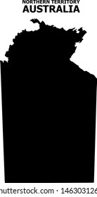 Vector Map of Australian Northern Territory with name. Map of Australian Northern Territory is isolated on a white background. Simple flat geographic map.