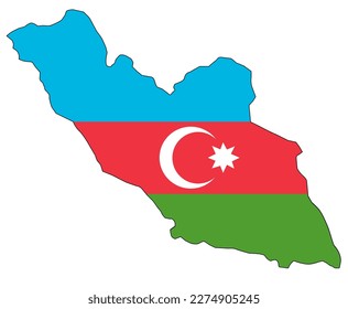 Vector Map of Azerbaijan. High Quality and Accurate.