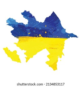Vector map Azerbaijan. Isolated vector Illustration. Black on White background. EPS 10 Illustration.