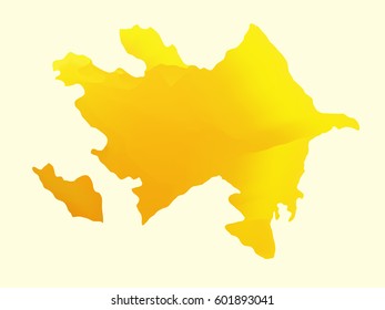Vector map of Azerbaijan. Isolated illustration