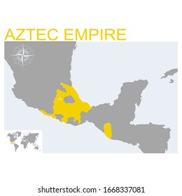 Vector Map Of The Aztec Empire