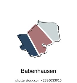 vector map of Babenhausen modern outline, High detailed vector illustration vector Design Template, suitable for your company