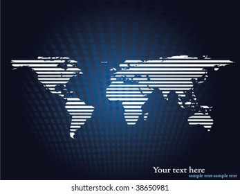 vector map background with dot's