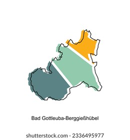 Vektorplan von Bad Gottleuba Berggiebhubel, moderne Umrisslinie, Hochdetaillierte Vektorgrafik-Vorlage, geeignet für Ihr Unternehmen
