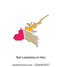 vector map of Bad Lauterberg Im Harz modern outline, High detailed vector illustration vector Design Template, suitable for your company