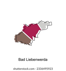 vector map of Bad Liebenwerda modern outline, High detailed vector illustration vector Design Template, suitable for your company