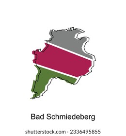 mapa vectorial de Bad Schmiedeberg contorno moderno, Plantilla de diseño vectorial de alta precisión, adecuada para su empresa