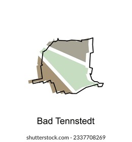 vector map of Bad Tennstedt modern outline, High detailed vector illustration vector Design Template, suitable for your company