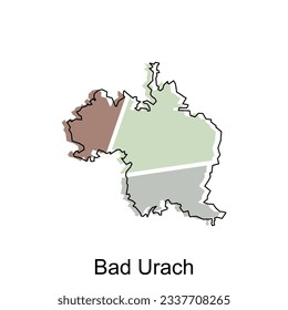 vector map of Bad Urach modern outline, High detailed vector illustration vector Design Template, suitable for your company