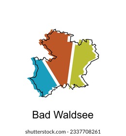 vector map of Bad Waldsee modern outline, High detailed vector illustration vector Design Template, suitable for your company