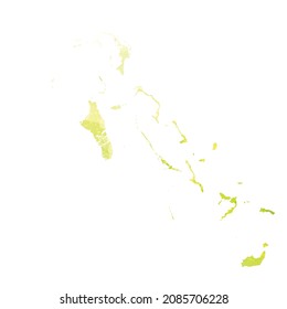 Vector map Bahamas. Isolated vector Illustration on White background. EPS 10 Illustration.
