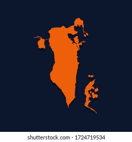 
Vector map of Bahrain. Isolated vector illustration