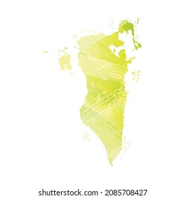 Vector map Bahrain. Isolated vector Illustration. Black on White background. EPS 10 Illustration.
