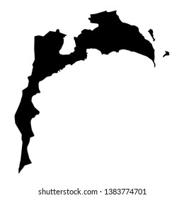 Vector map Baku. Isolated vector Illustration. Black on White background. EPS 10 Illustration.
