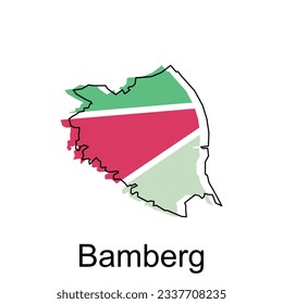 vector map of Bamberg modern outline, High detailed vector illustration vector Design Template, suitable for your company