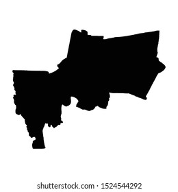 Vector map Bangkok. Isolated vector Illustration. Black on White background. EPS 10 Illustration.