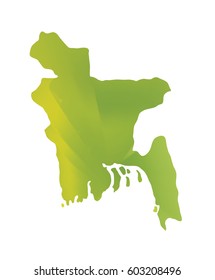 Vector map of Bangladesh. Isolated illustration on white background