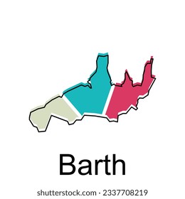 vector map of Barth modern outline, High detailed vector illustration vector Design Template, suitable for your company
