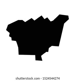 Vector map Beirut. Isolated vector Illustration. Black on White background. EPS 10 Illustration.