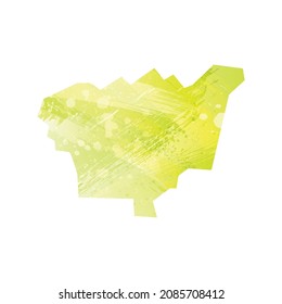 Vector map Beirut. Isolated vector Illustration. Black on White background. EPS 10 Illustration.