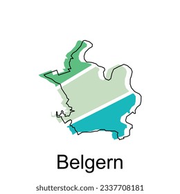 vector map of Belgern modern outline, High detailed vector illustration vector Design Template, suitable for your company
