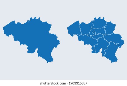 vector map of the Belgium