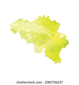 Vector map Belgium. Isolated vector Illustration. on White background. EPS 10 Illustration.