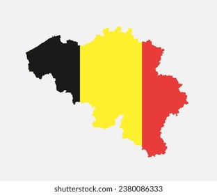 Vektorplan Belgien hat nationale Flagge einzeln auf dem Hintergrund. Template Europe Creative State Flag für Design, Illustration, Muster, Bericht, Infografik, Hintergrund. Konzeptsymbol des belgischen Staates