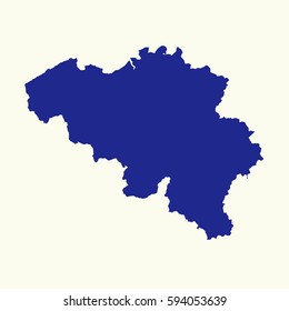 vector map - belgium on white background