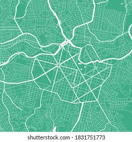 Vector map of Belo Horizonte, Italy. Street map poster illustration. Belo Horizonte map art.