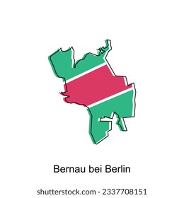 vector map of Bernau Bei Berlin modern outline, High detailed vector illustration vector Design Template, suitable for your company