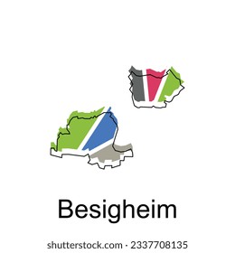 vector map of Besigheim modern outline, High detailed vector illustration vector Design Template, suitable for your company