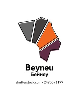 vector Map of Beyneu, Borders of for your infographic. Vector illustration design template