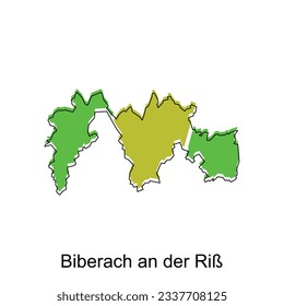 vector map of Biberach An Der Rib modern outline, High detailed vector illustration vector Design Template, suitable for your company