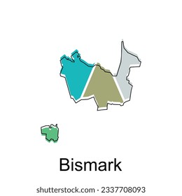 Vektorplan Bismark-Umriss, Hochdetaillierte Vektorgrafik-Design-Vorlage, geeignet für Ihr Unternehmen