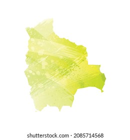 Vector map Bolivia. Isolated vector Illustration. Black on White background. EPS 10 Illustration.