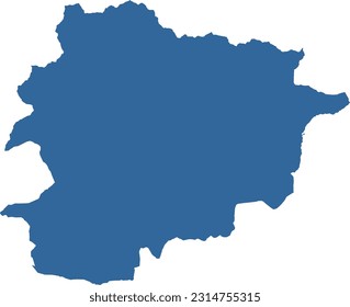 Vector map and borders of Andorra
