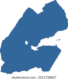 Vector map and borders of Djibouti