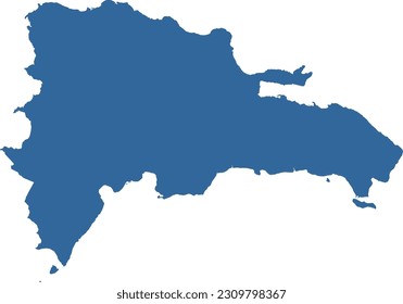 Vector map and borders of Dominican Republic