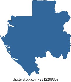 Vector map and borders of Gabon