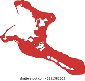 Vector map and borders of Kiribati