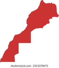 Vector map and borders of Morocco
