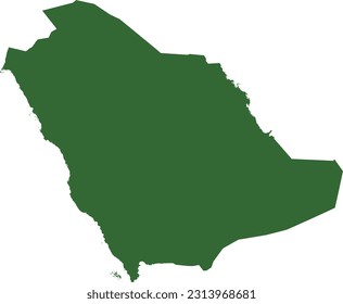 Mapa de vectores y fronteras de Arabia Saudita