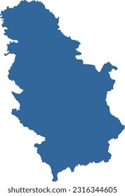 Vektorplan und Grenzen Serbiens