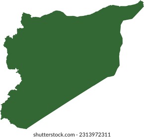 Vector map and borders of Syria