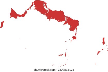Vector map and borders of Turks and Caicos Islands