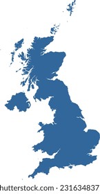 Vector map and borders of the United Kingdom