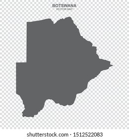 vector map of Botswana isolated on transparent background