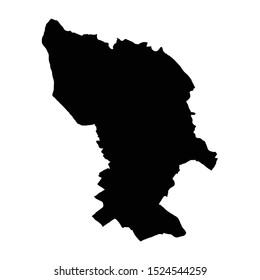 Vector map Bratislava. Isolated vector Illustration. Black on White background. EPS 10 Illustration.