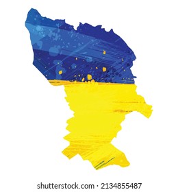 Vector map Bratislava. Isolated vector Illustration. Black on White background. EPS 10 Illustration.